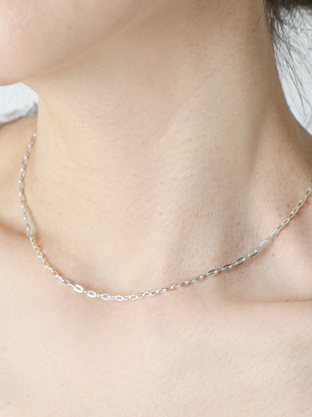 [유니제이] Local Link Chain Silver Necklace In357 [Silver]